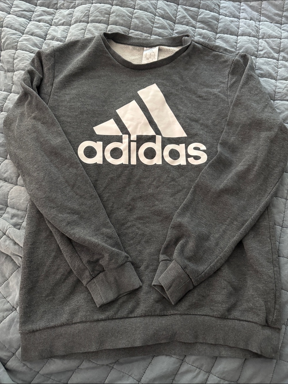 adidas Dark Gray Sweatshirt with White Logo